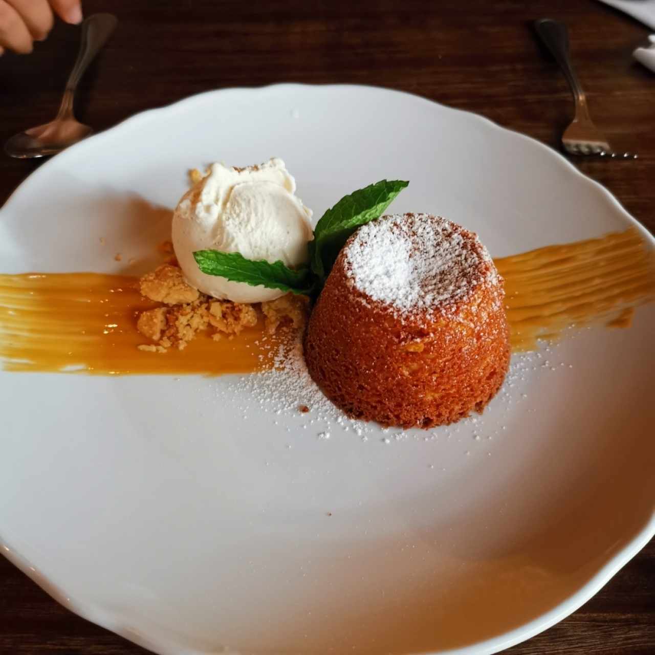 volcán de dulce de leche