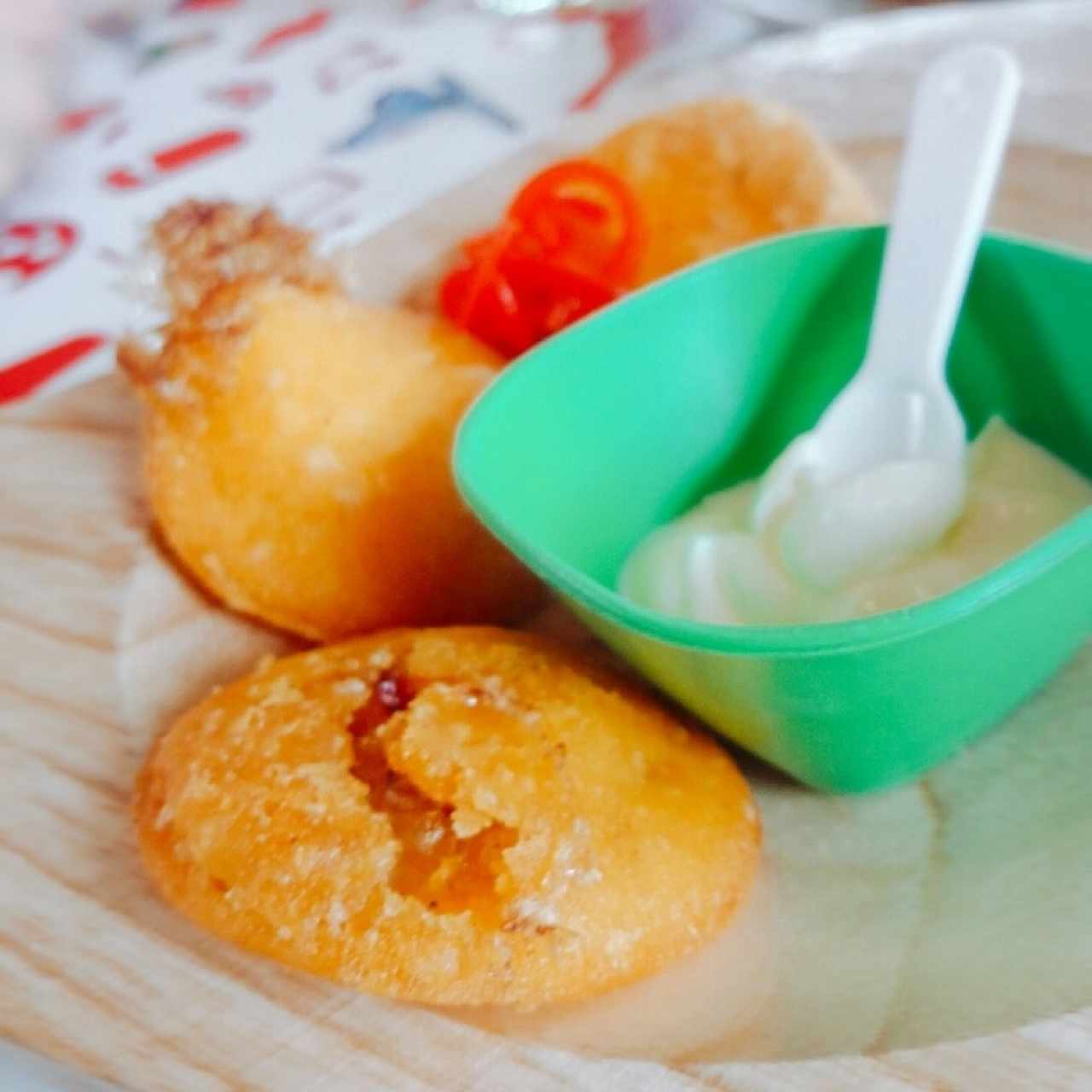 Mini arepas de huevo