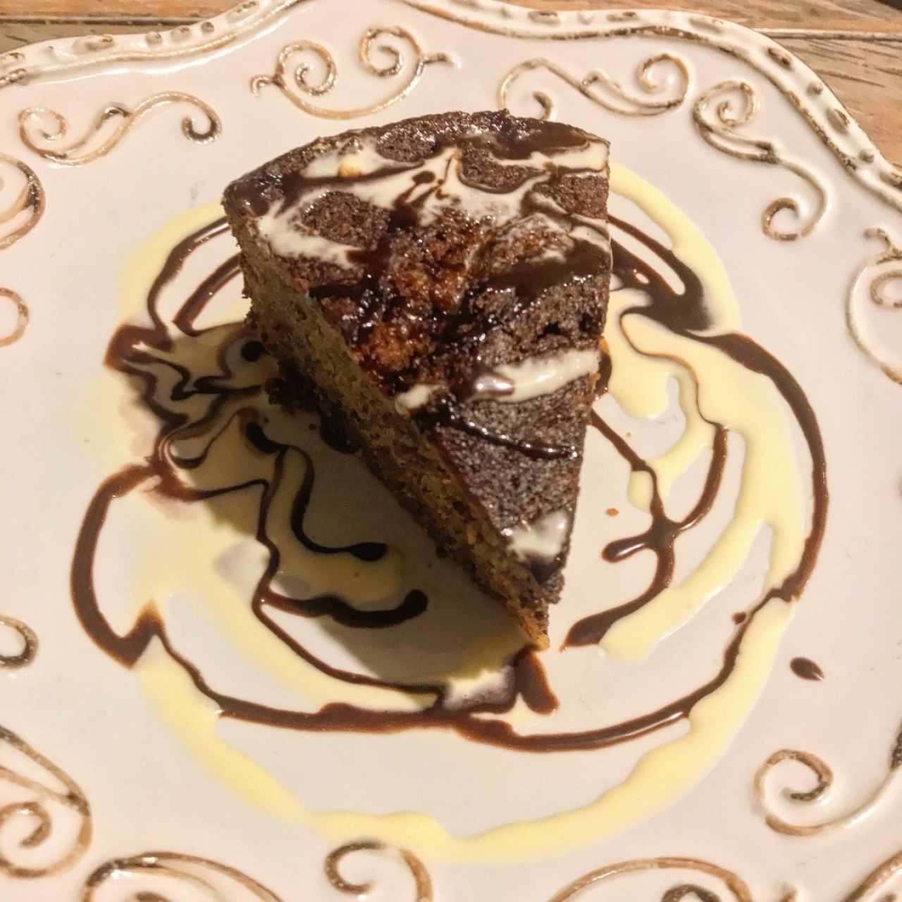 torta de banano y chocolate