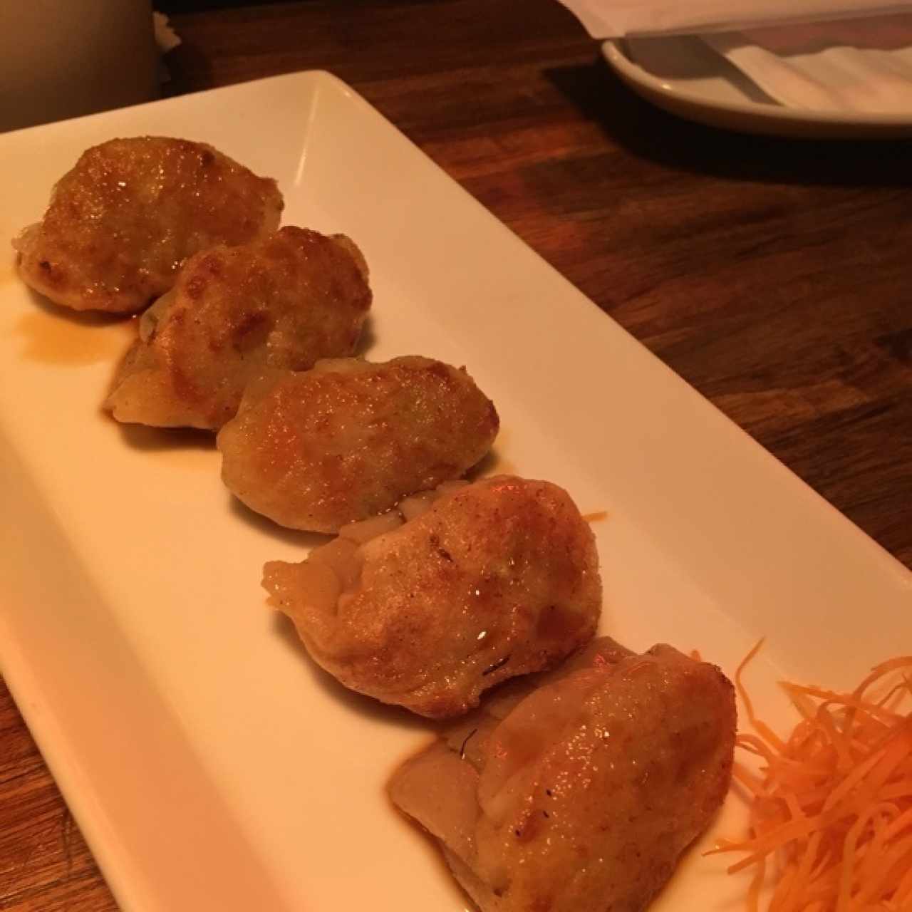 gyosas de camarones