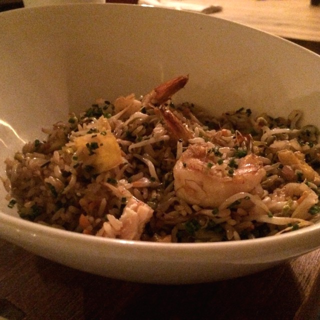 Yakimeshi de langostino