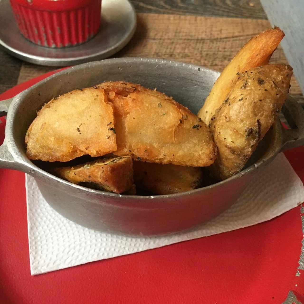 Papas en casco 