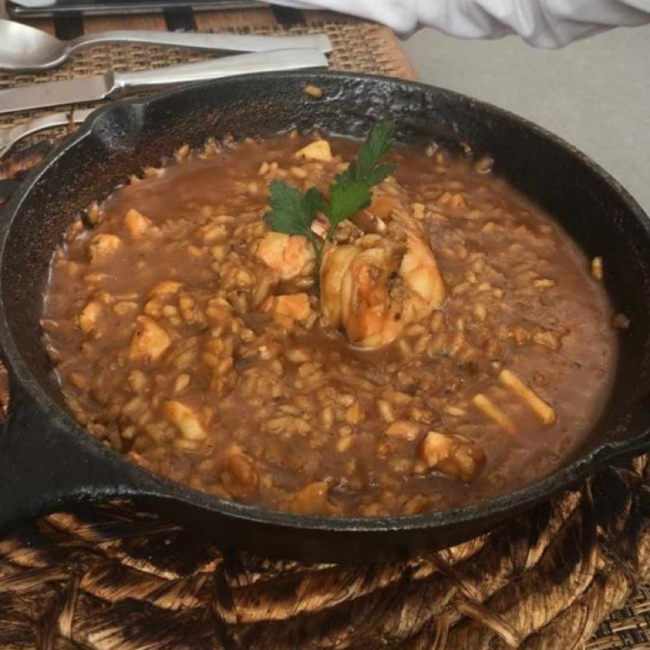 Arroz caldoso con mariscos
