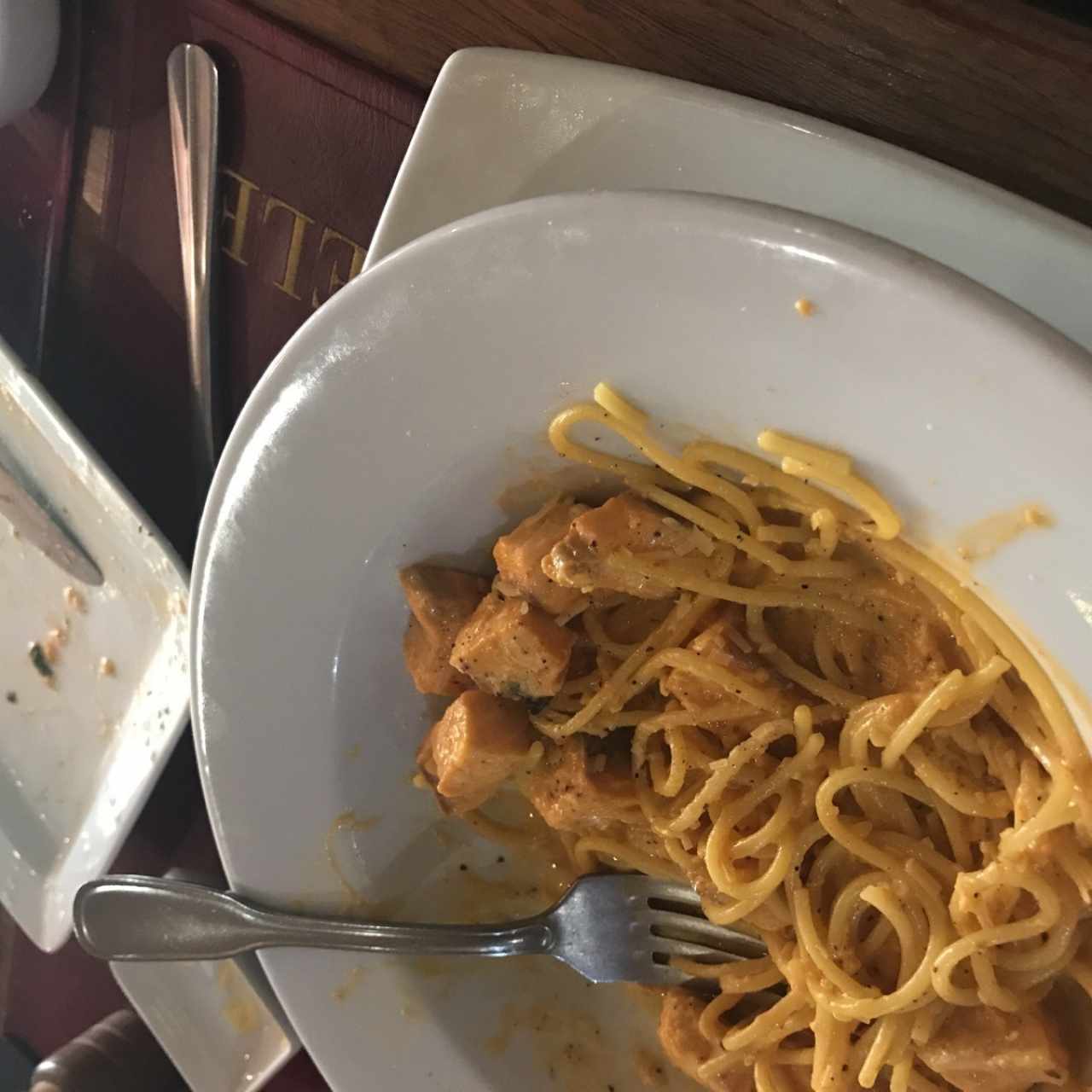 pasta com salmón ... 