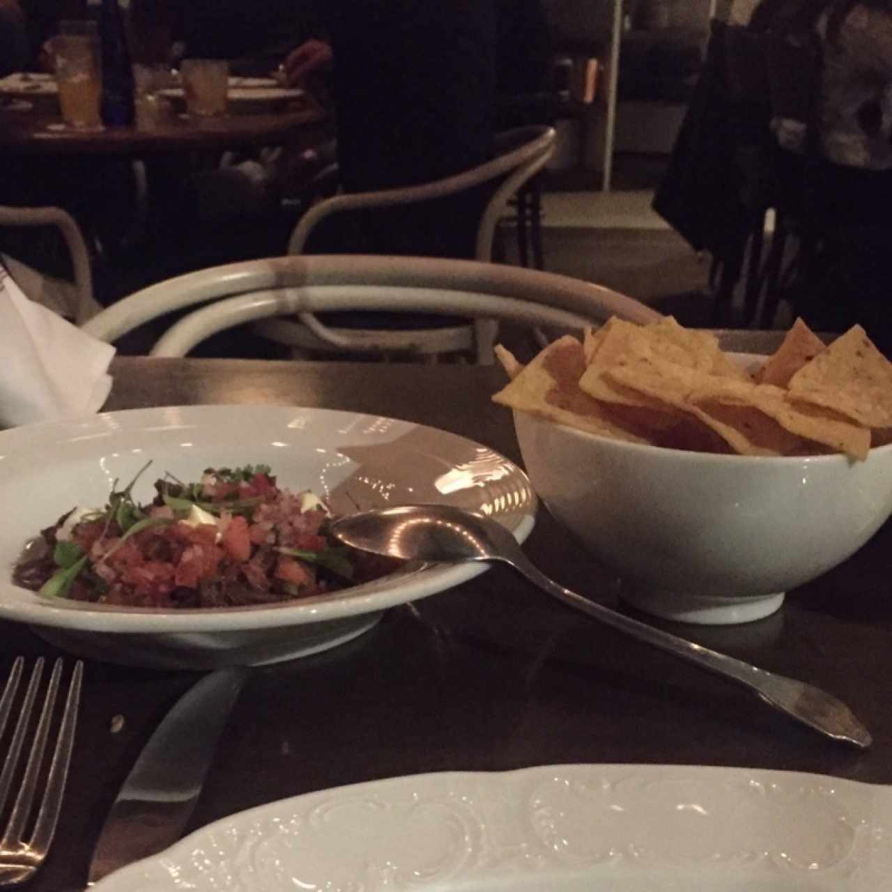 nachos de cordero