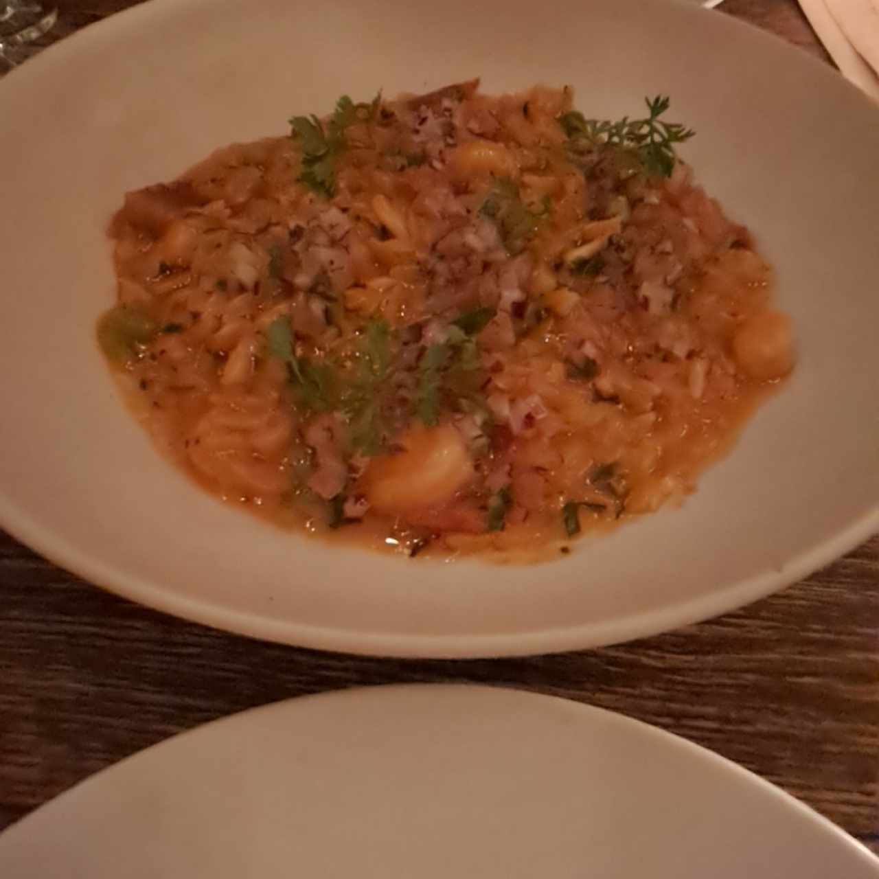 orzo de mariscos