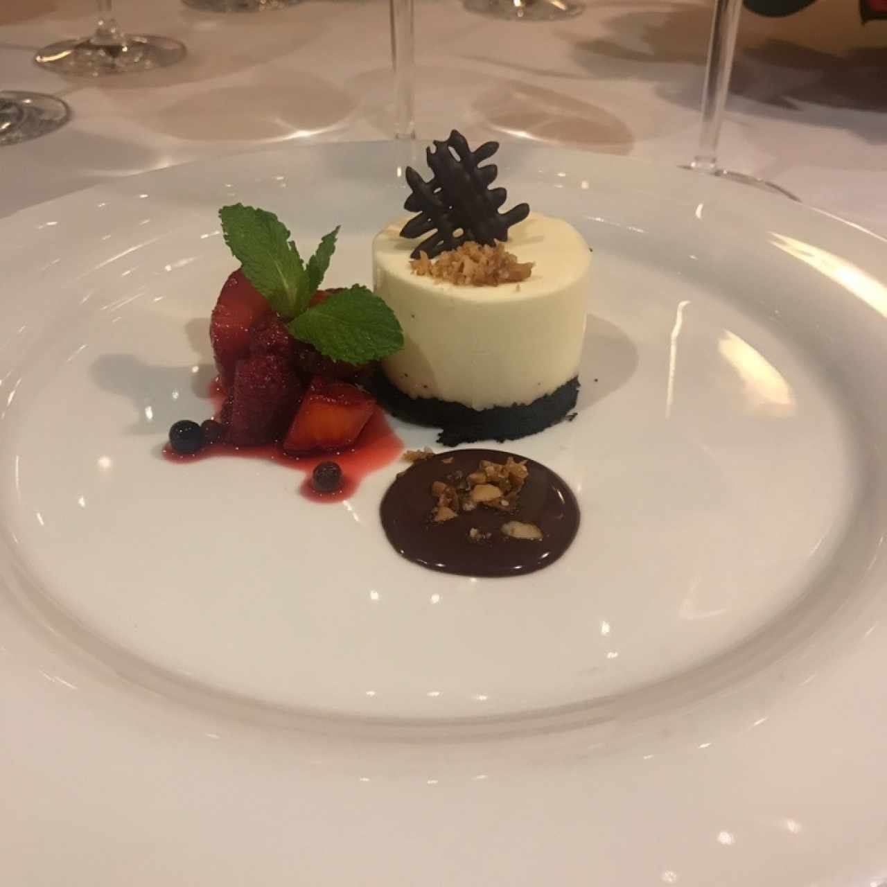 cheesecake de chocolate blanco