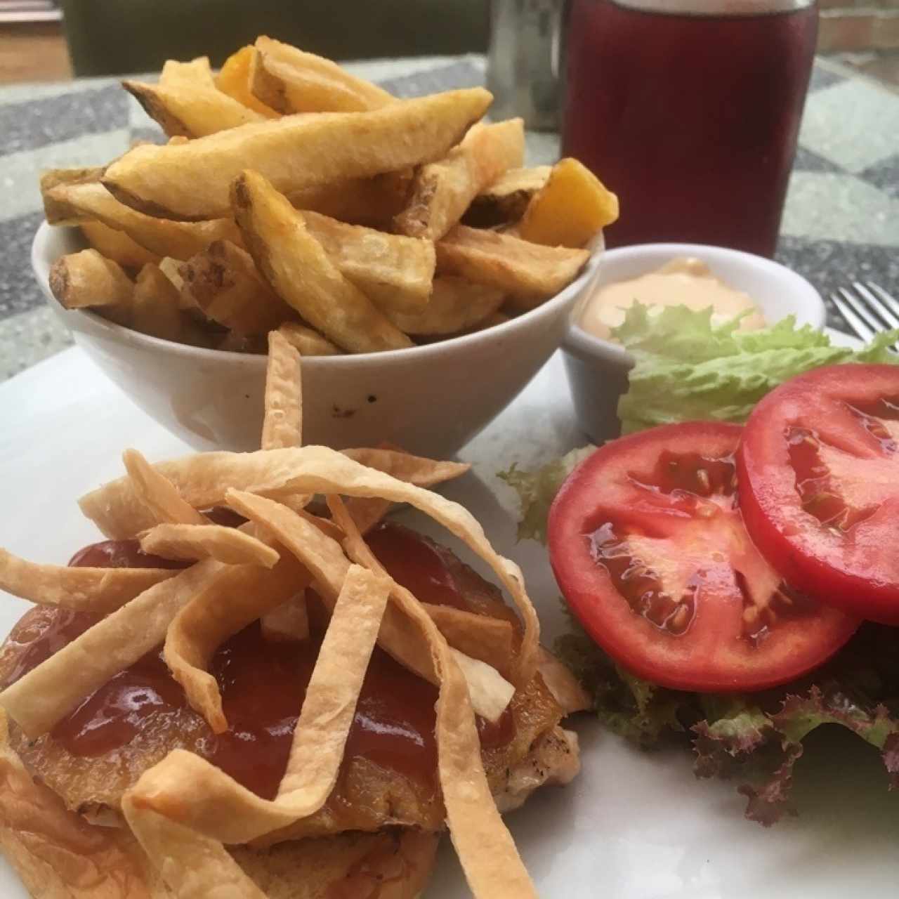 Hamburguesa de filete de pollo