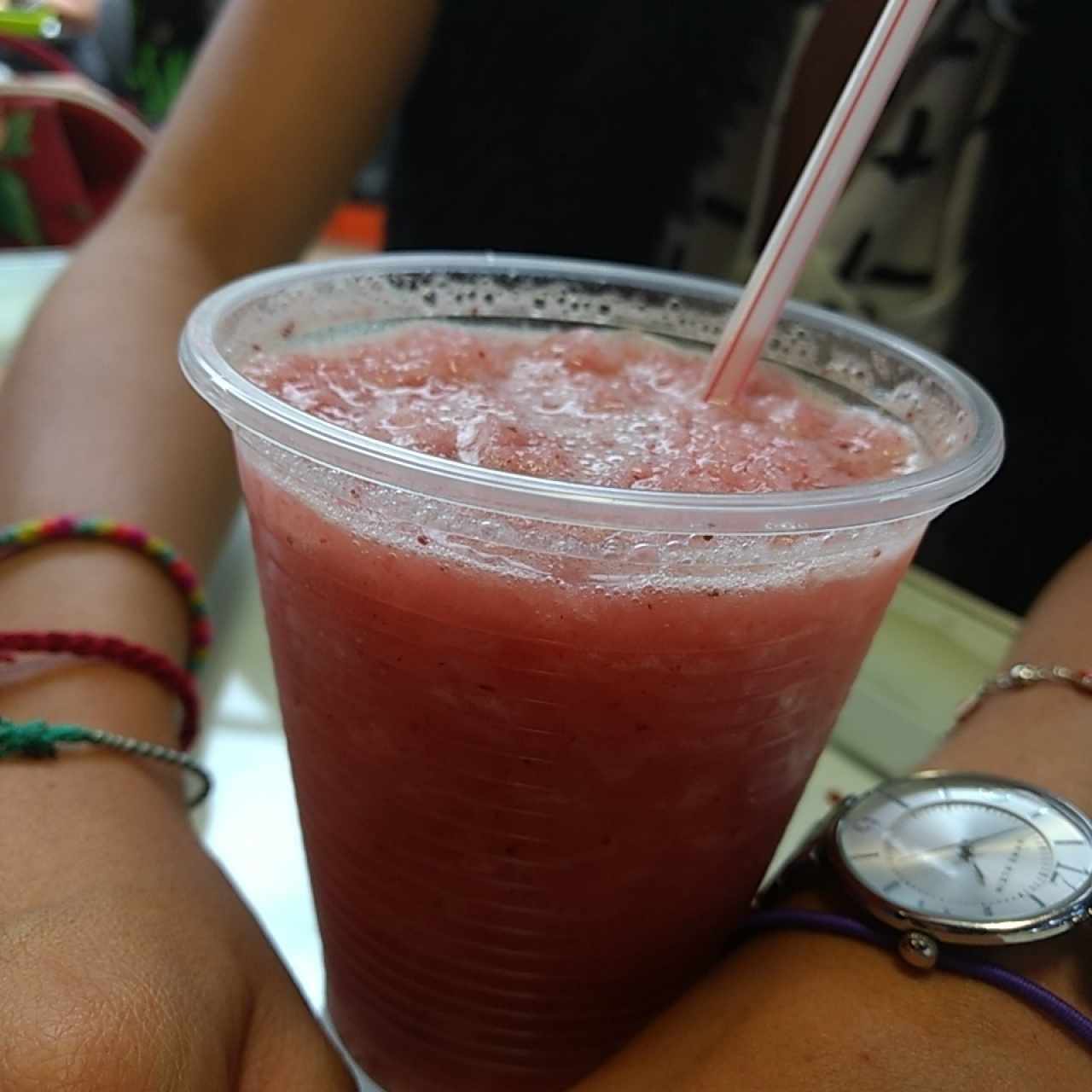 jugo fresa frappe