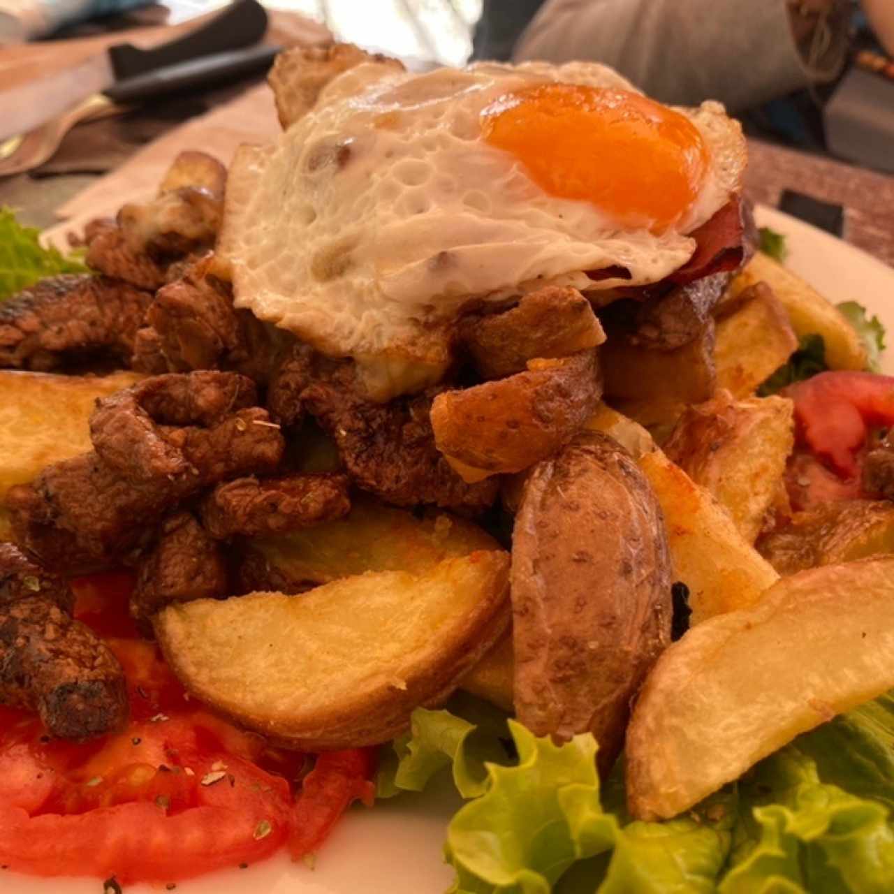 Chivito al plato