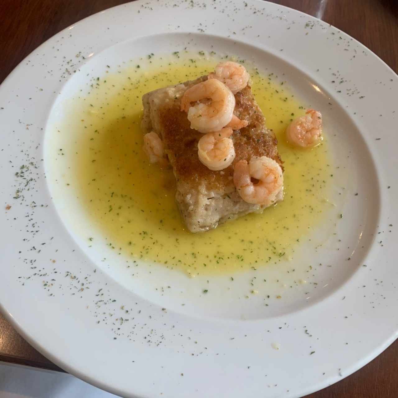 Dorado con camarones 
