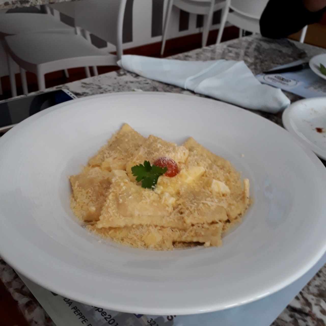Raviolis cinco quesos