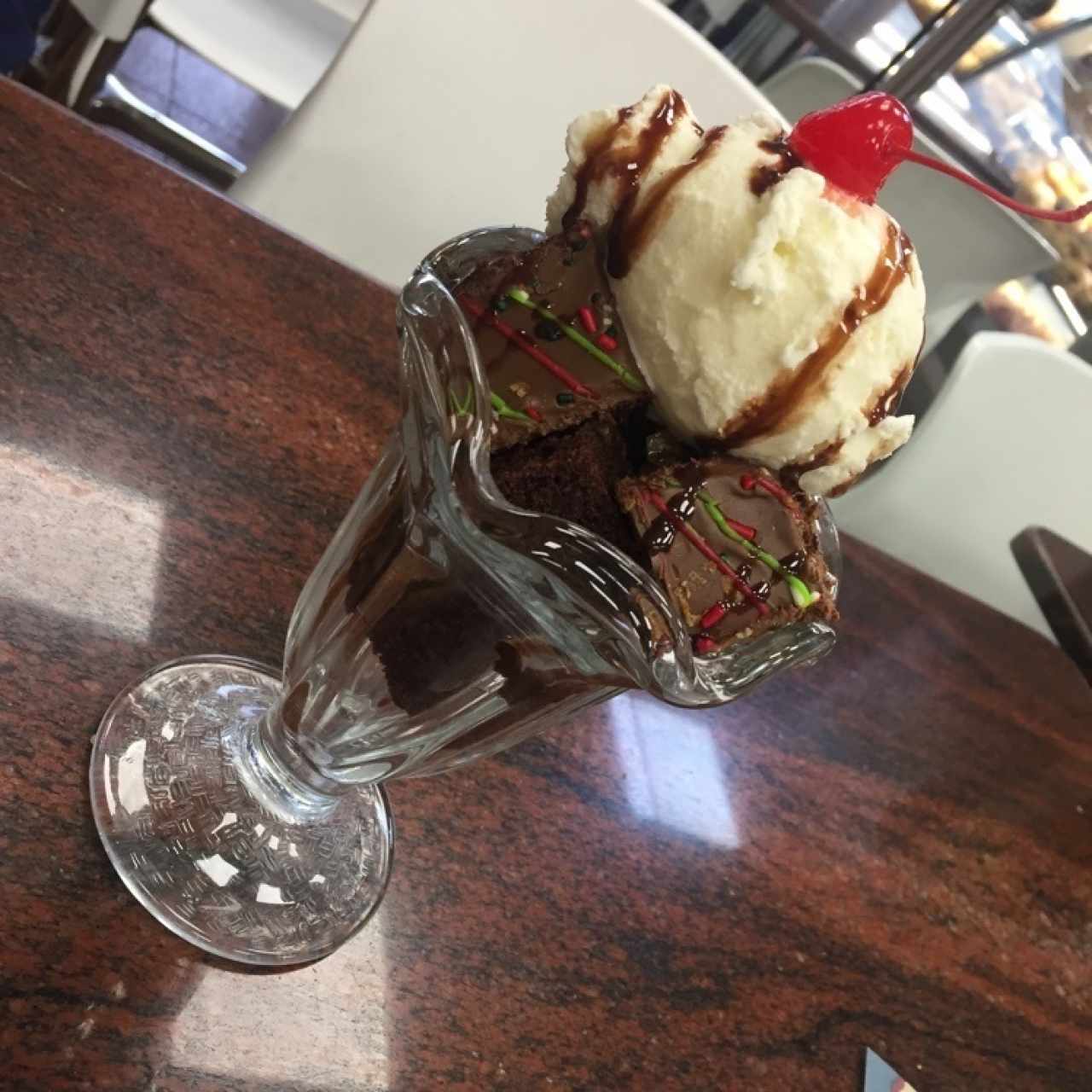 brawnie con helado 