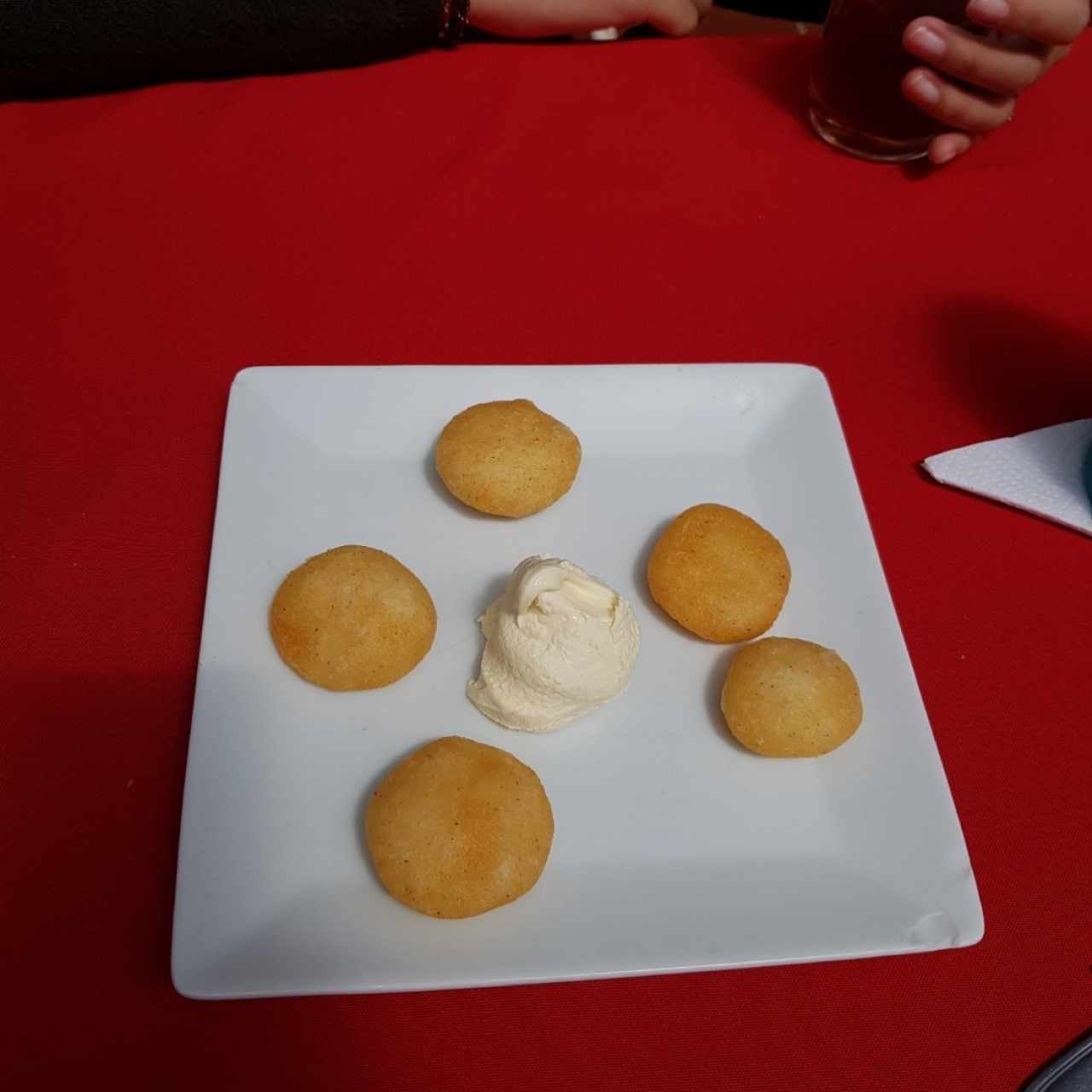 arepitas fritas con nata