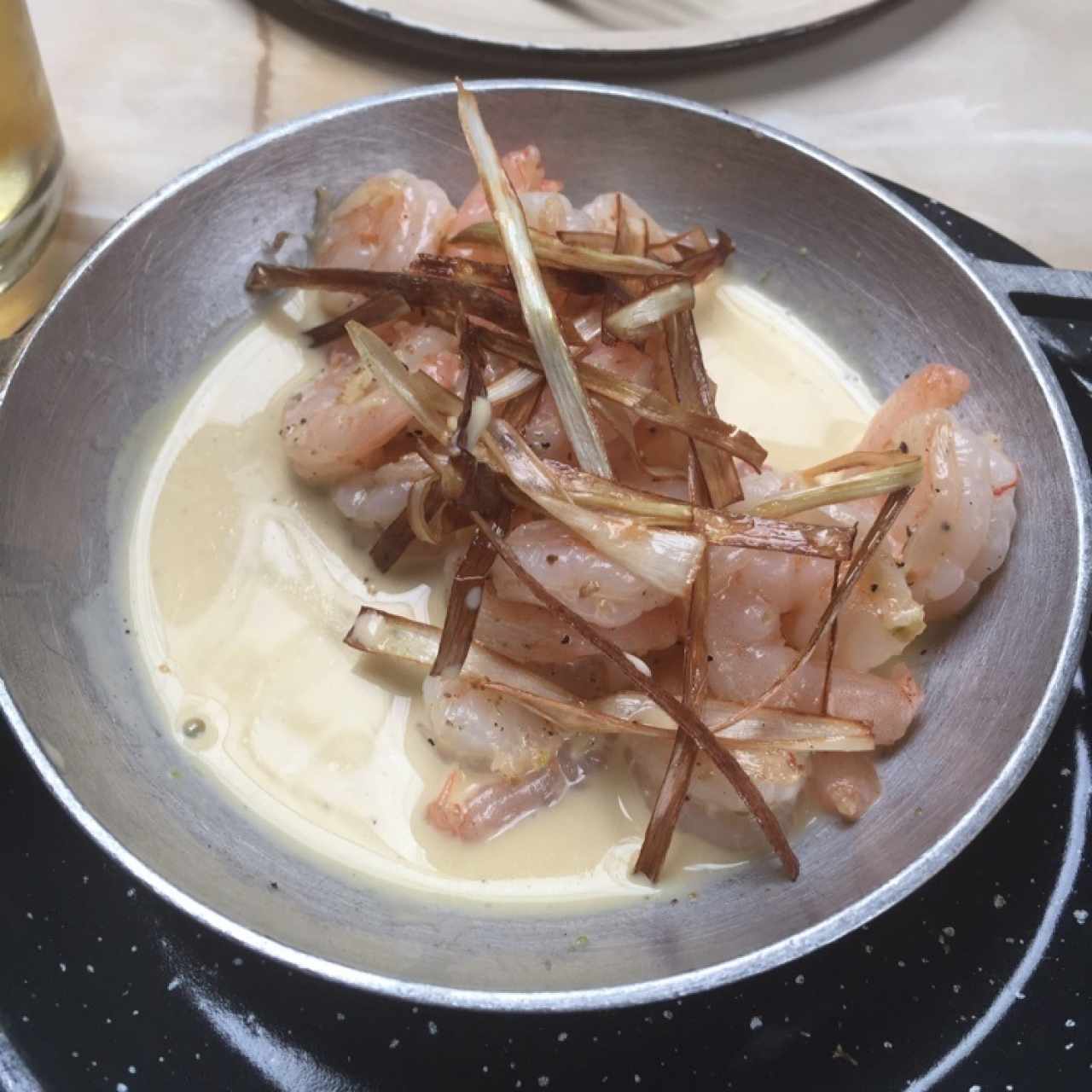 Camarones al ajillo (me comí la mitad antes de la foto)