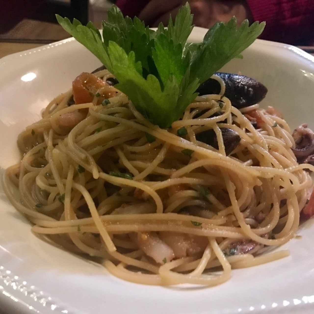 Pasta Frutti di Mare con salsa blanca