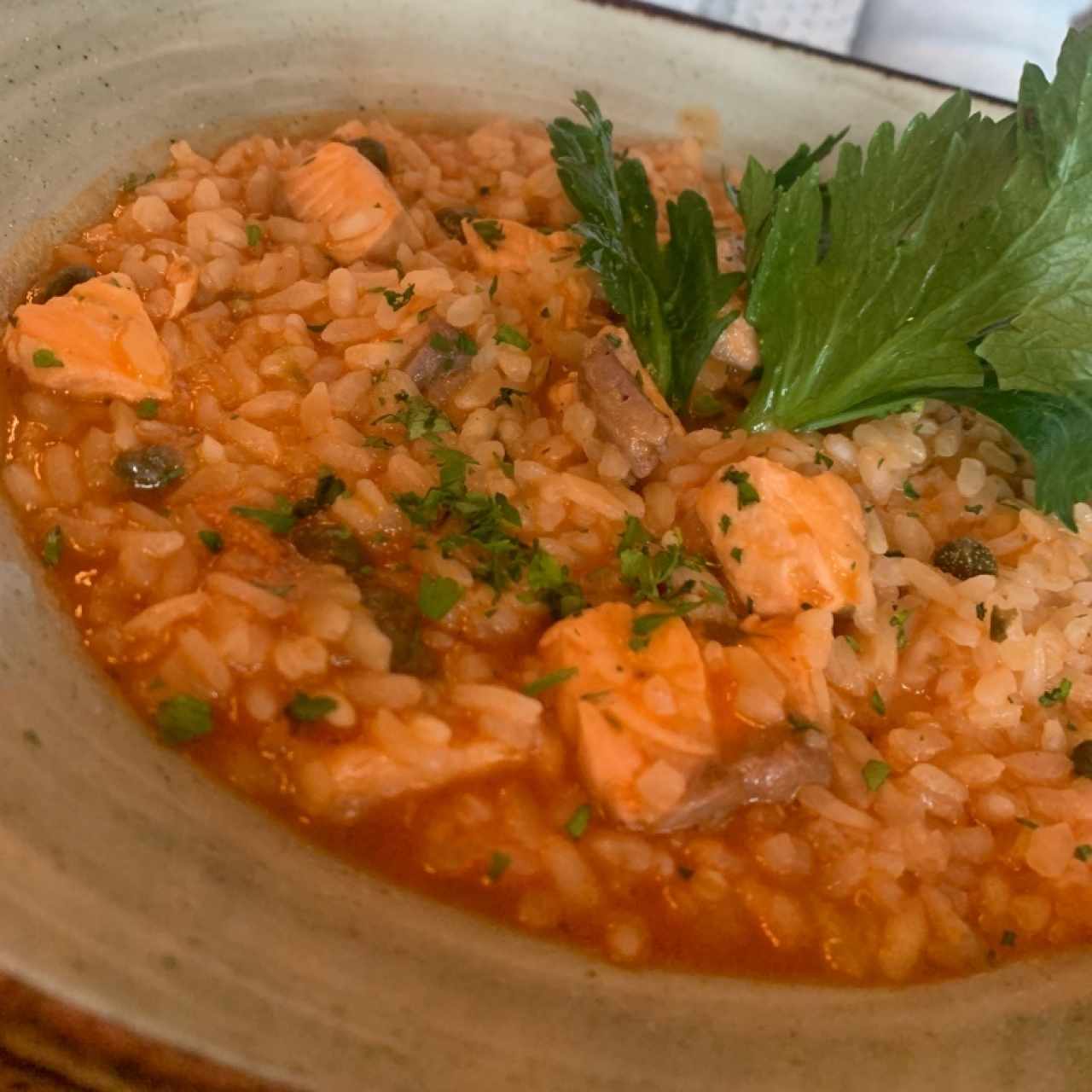 risotto de salmon