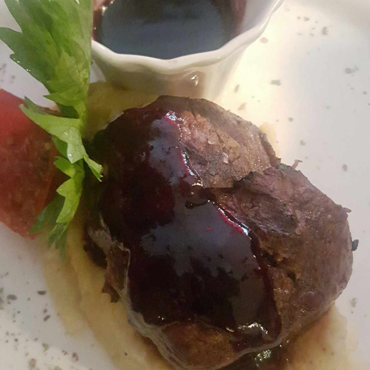 Lomo a la parrilla con puré de papa