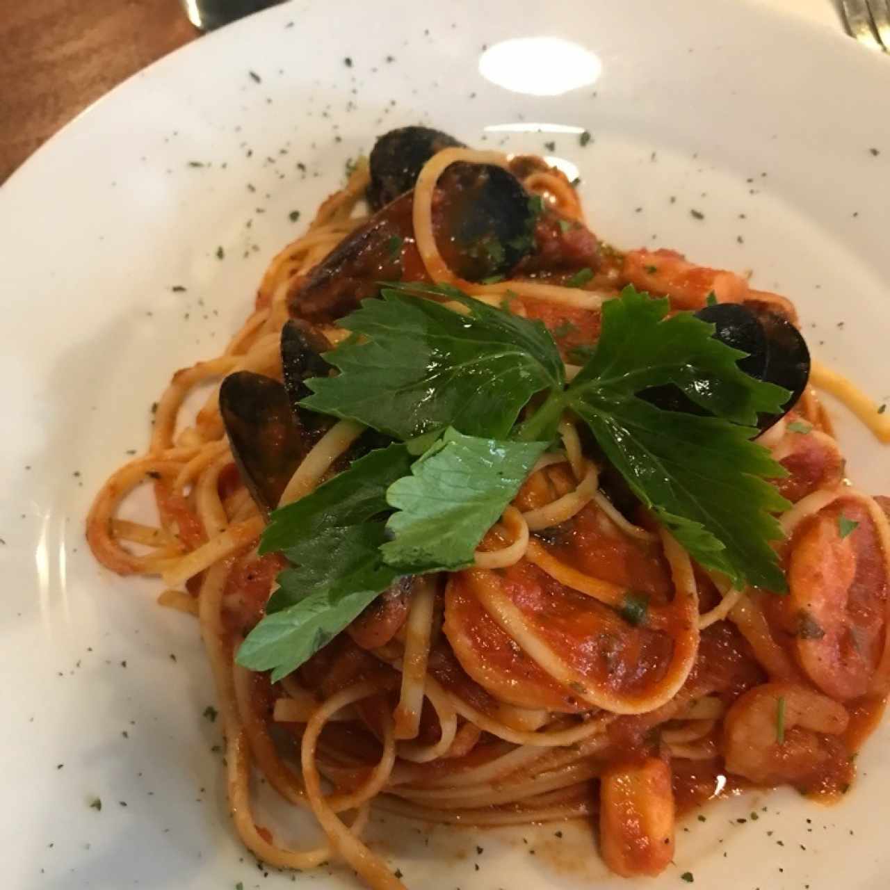 espagueti fruti di mare