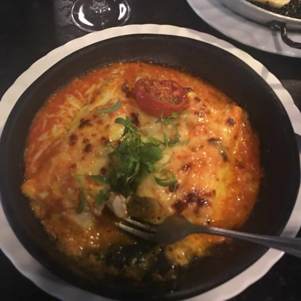 canelones pollo y champiñones