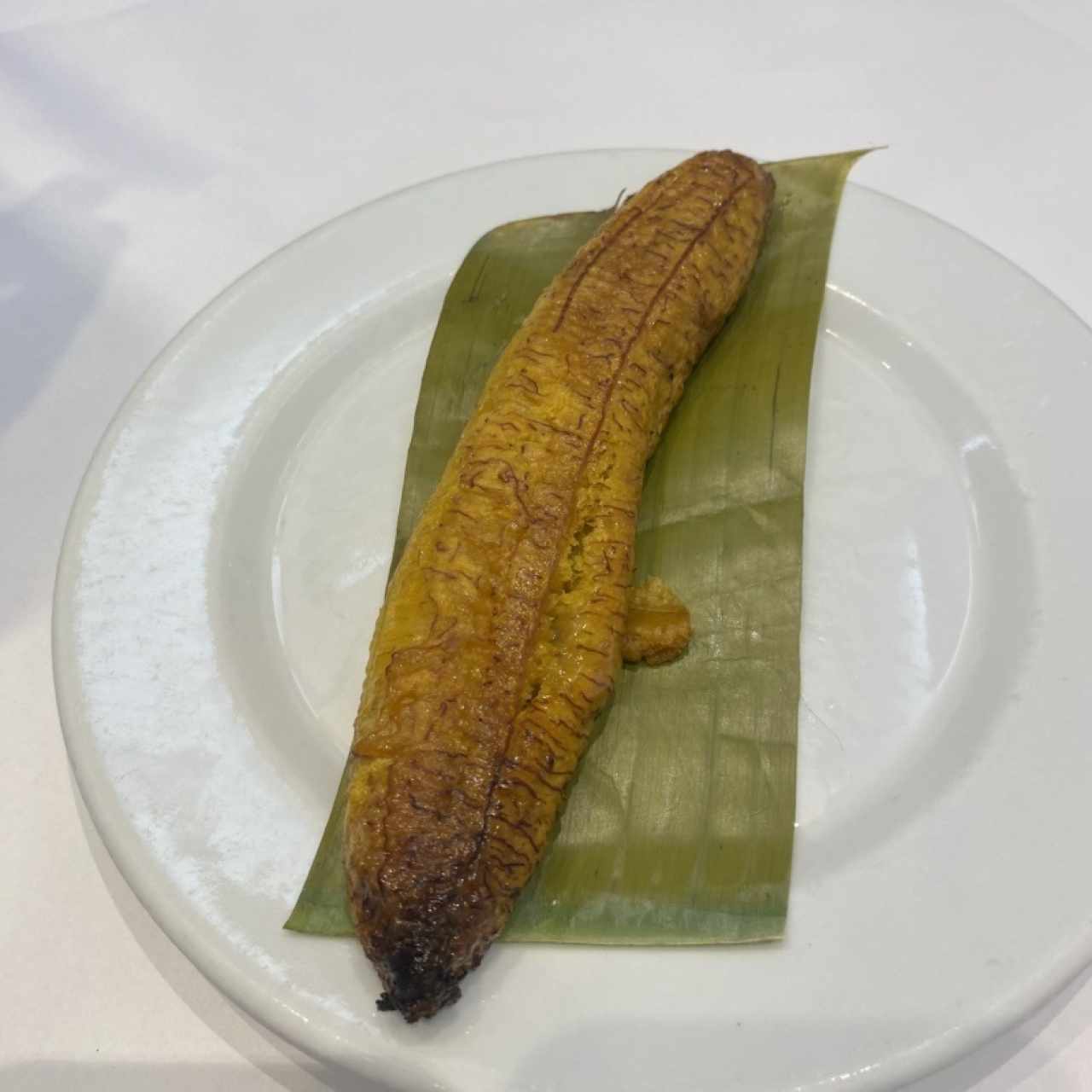Platano maduro asado 
