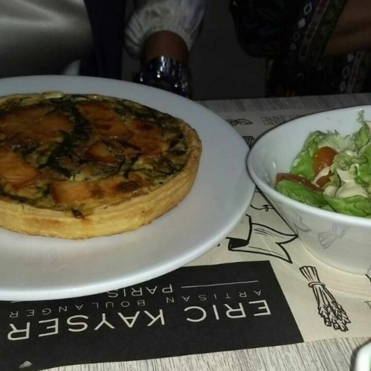 Quiché de salmon con espinaca