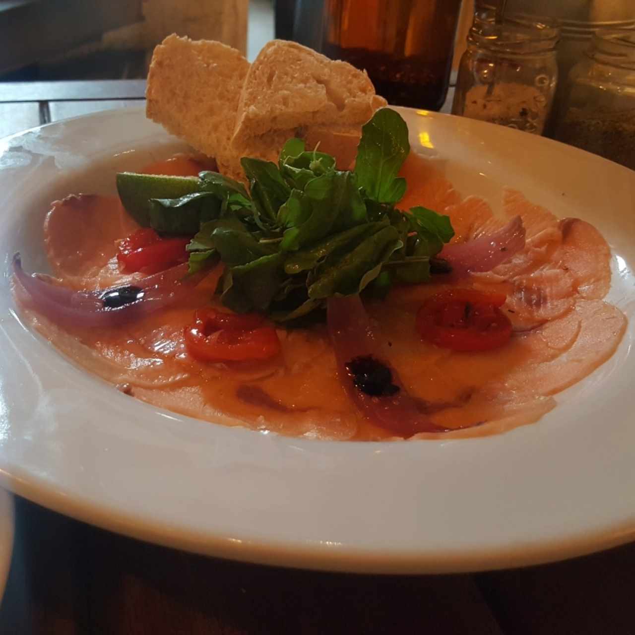 carpaccio de salmón 
