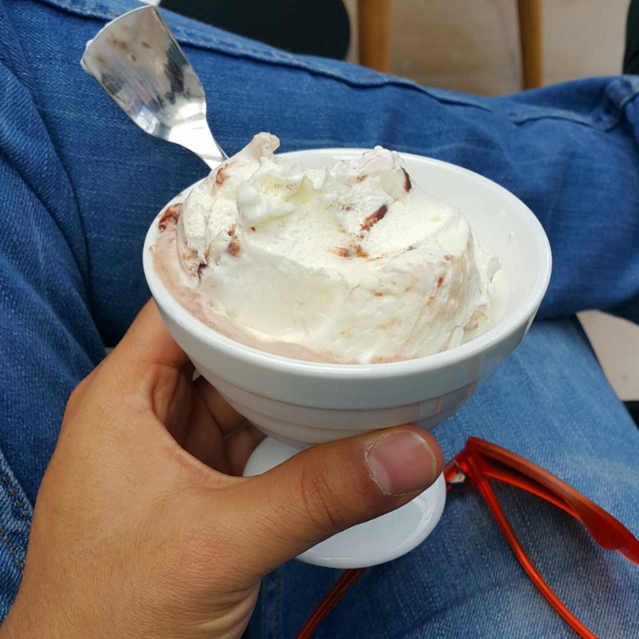 vaso de helado