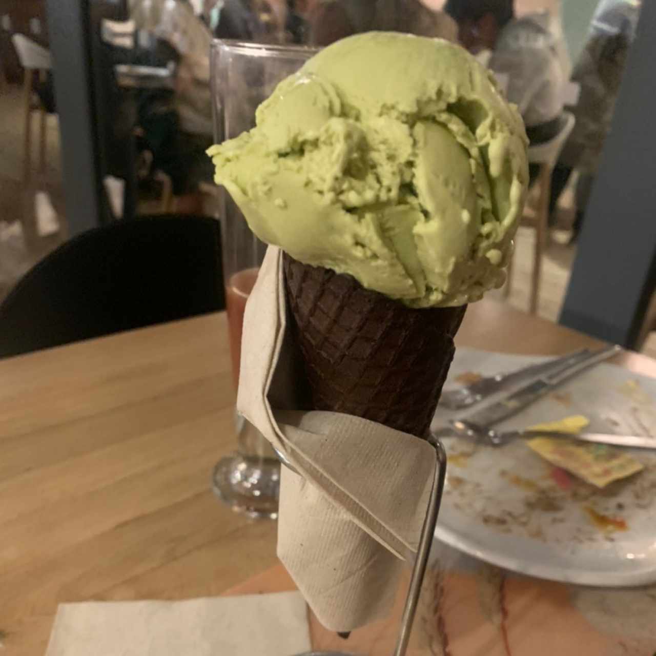 Helado pistacho