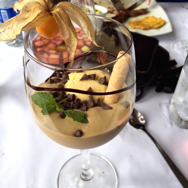 Crema de mocha con chocolate chips