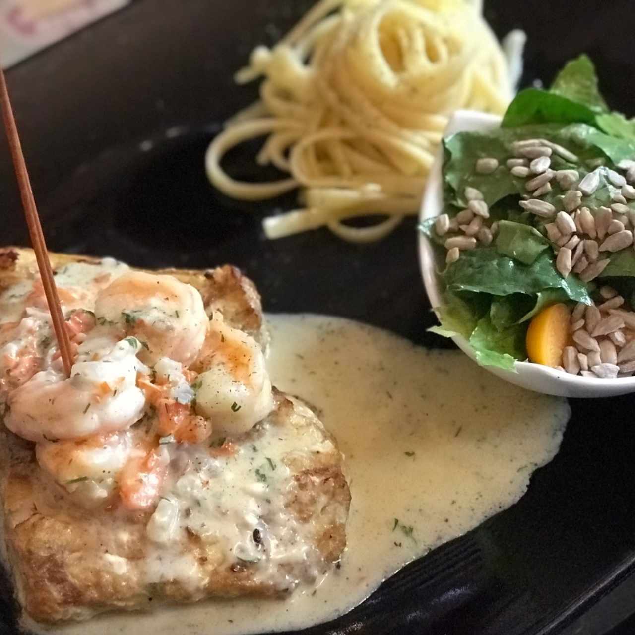 corvina con salpicon de camaron 
