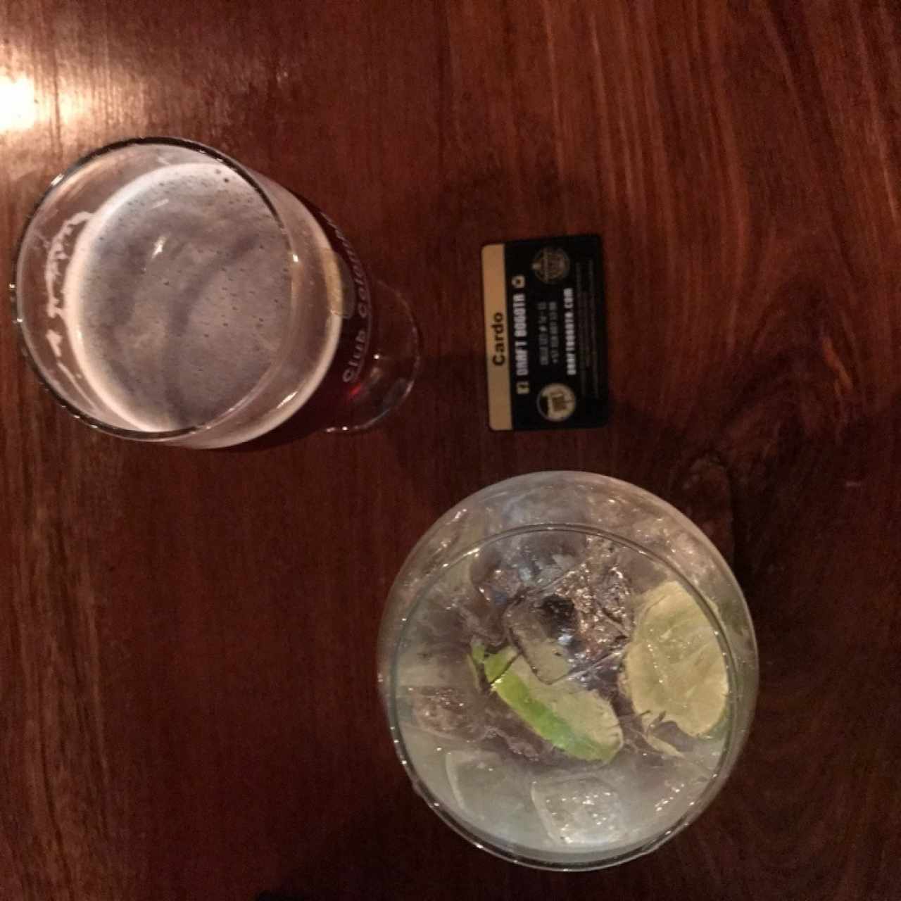 cerveza y Gin Tonic con Bombay