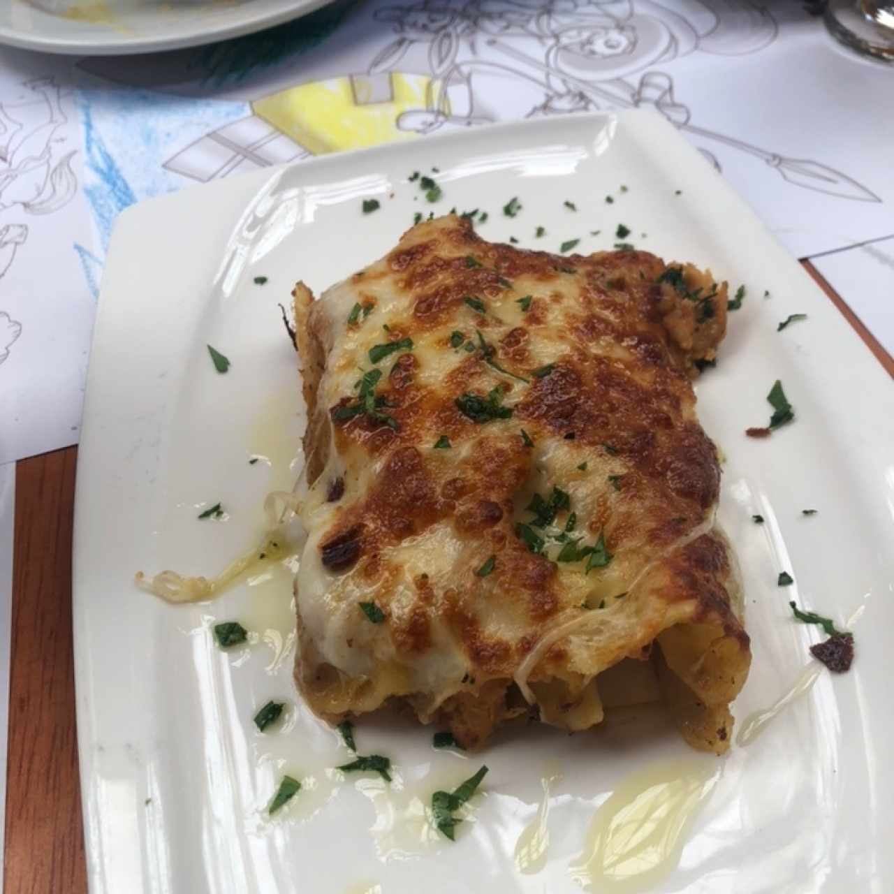 Canelones de salmon y langosta