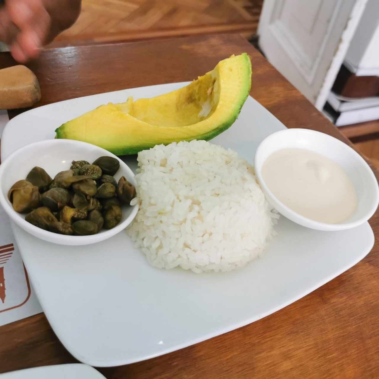 arroz y acompañantes del ajíaco