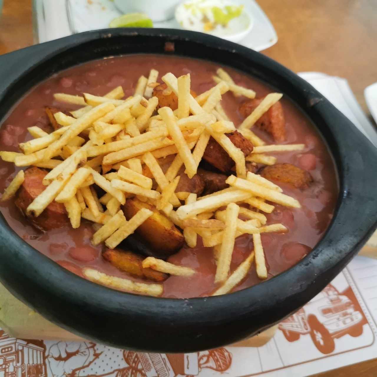 porotos con chorizos y chile