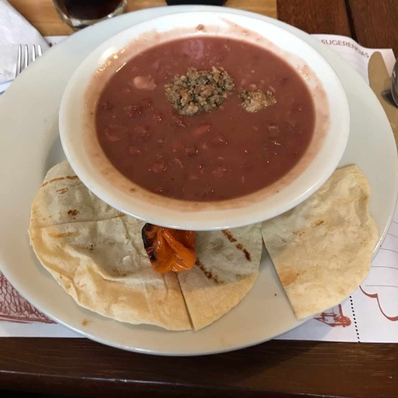 Enchilada con carne molida