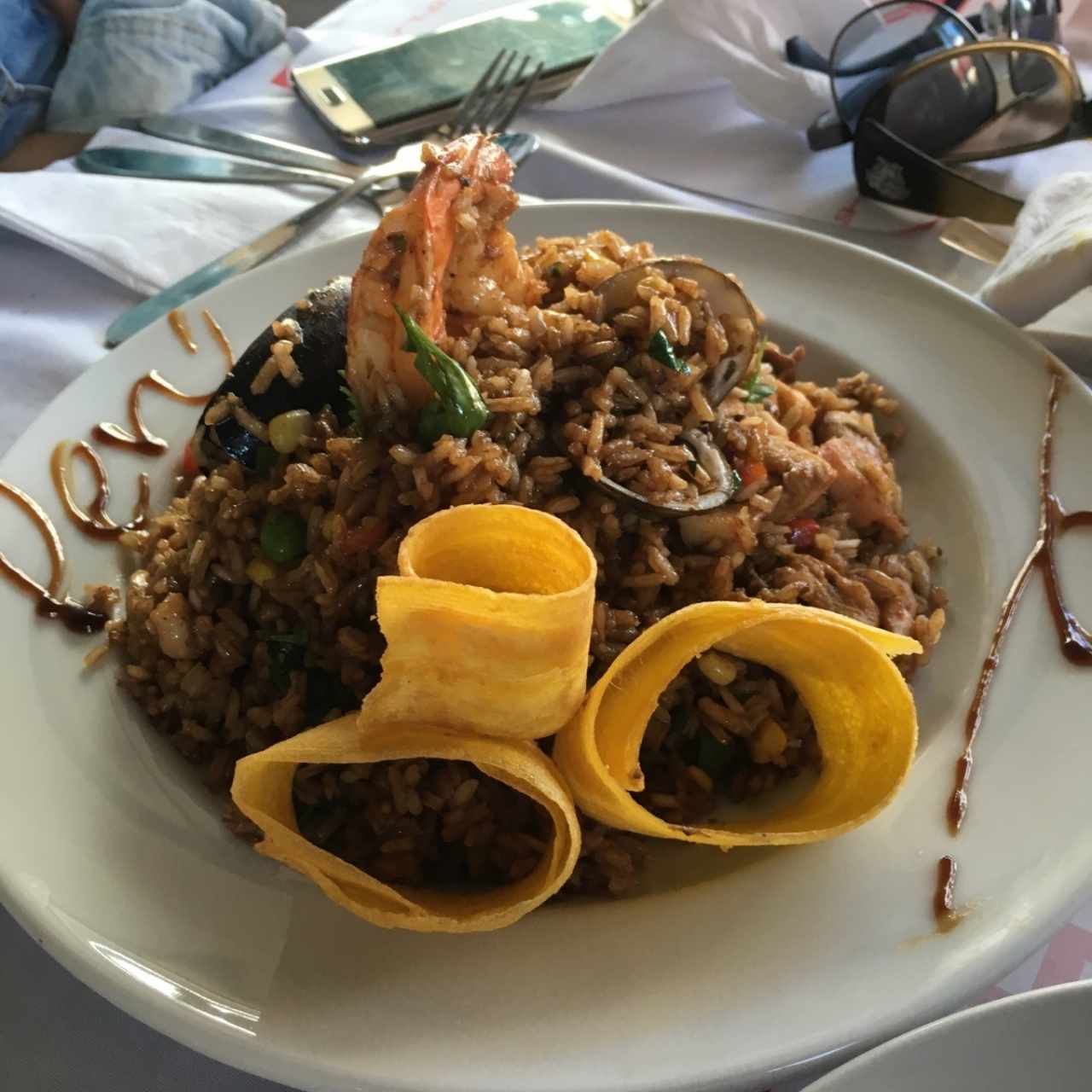 Arroz chaufa de mariscos