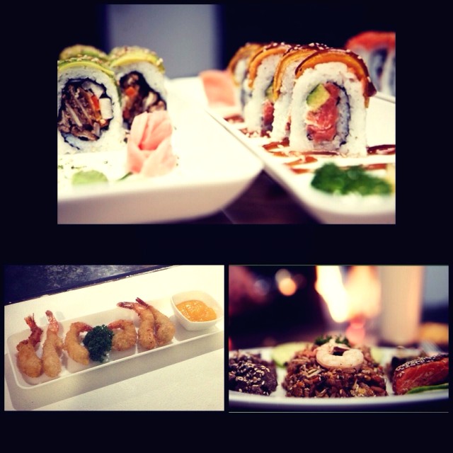 Sushi, teppanyaki y langostinos