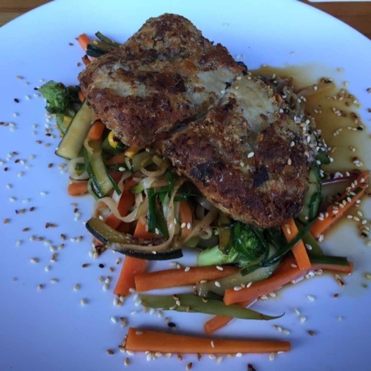 Pescado encostrado (mero)
