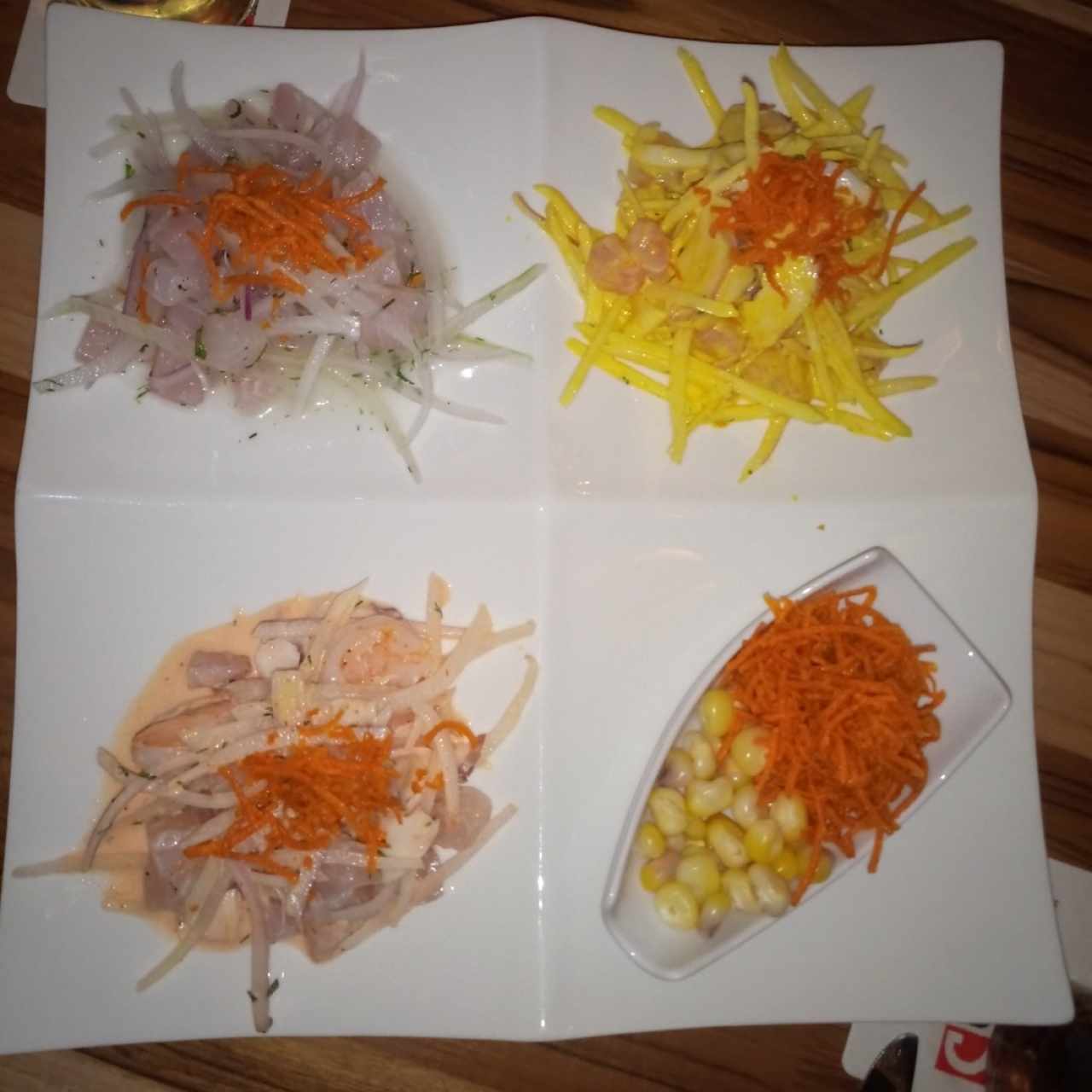 Trío de ceviches