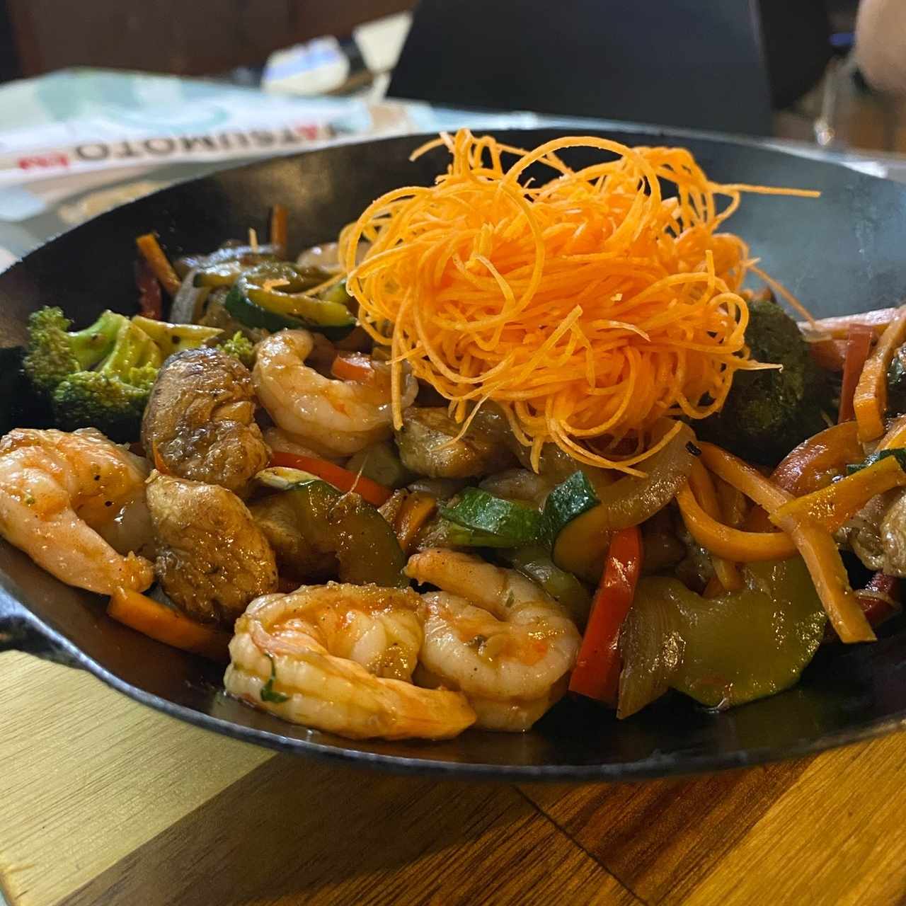 pollo/camarones Stir Fry 