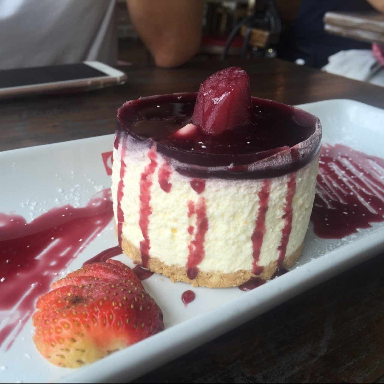 Cheesecake de peras envinadas