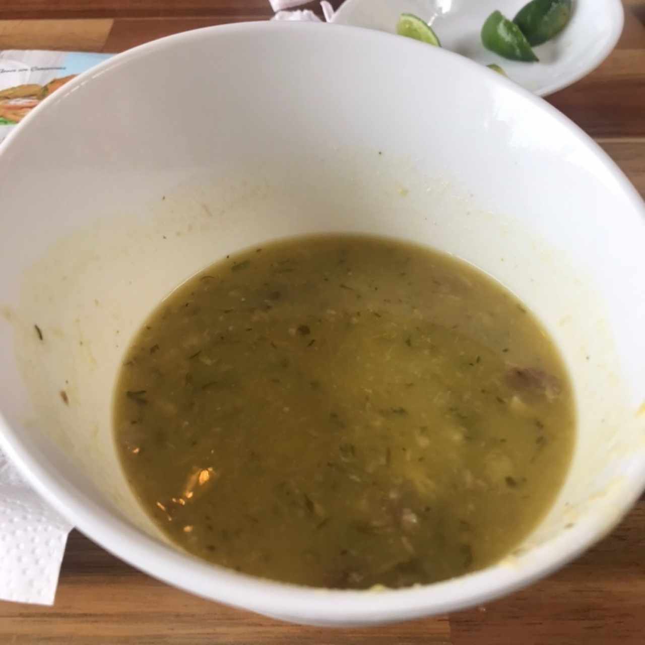 cortesía sopa de pescado