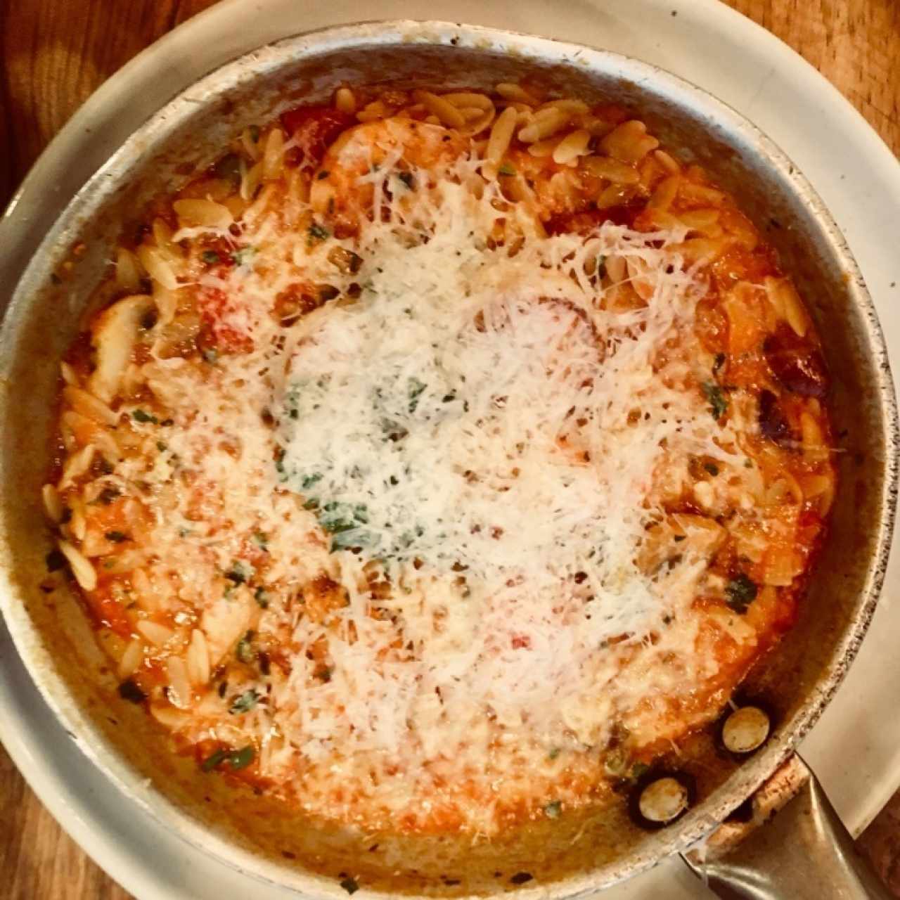 Orzo con Langostinos 