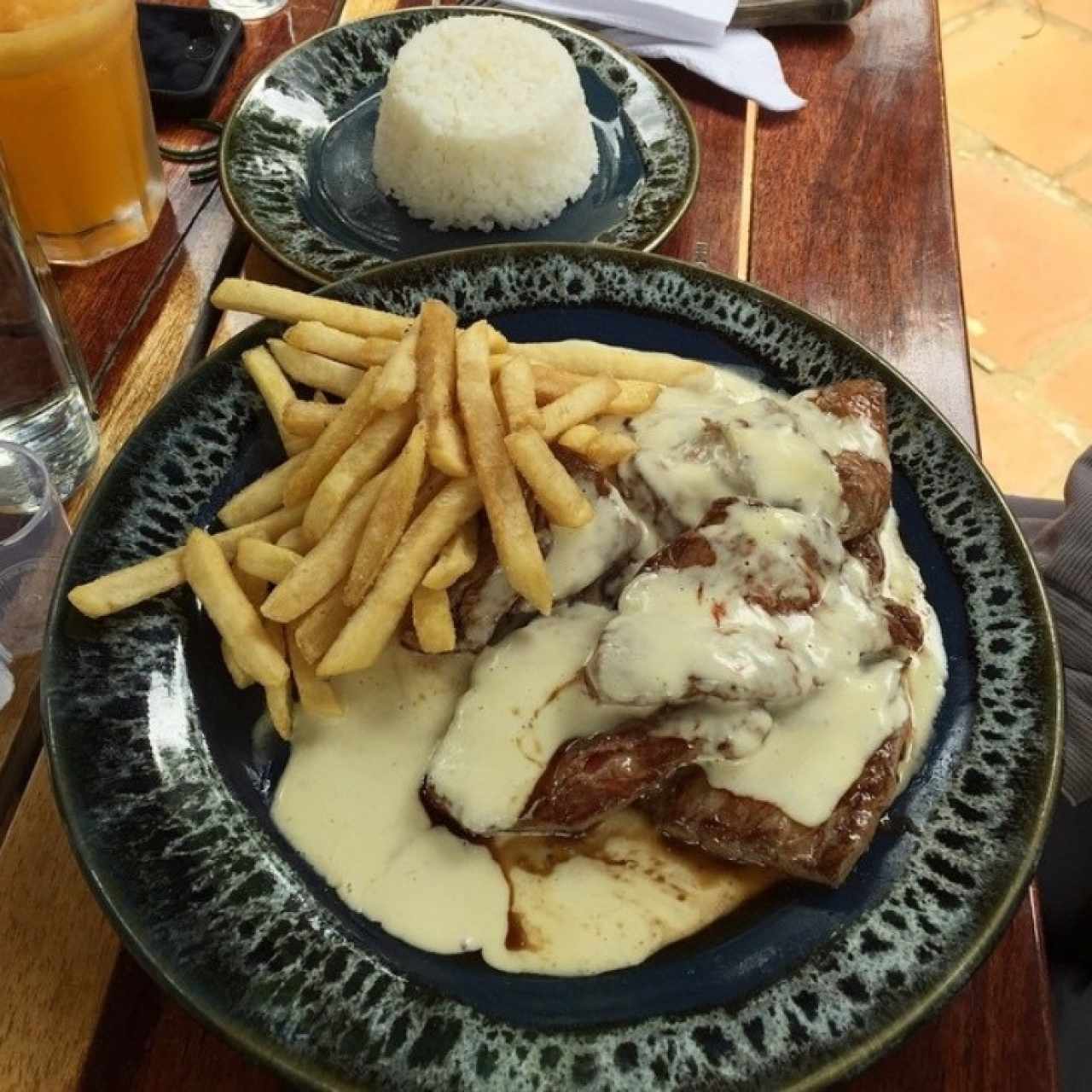 Lomo con queso azul
