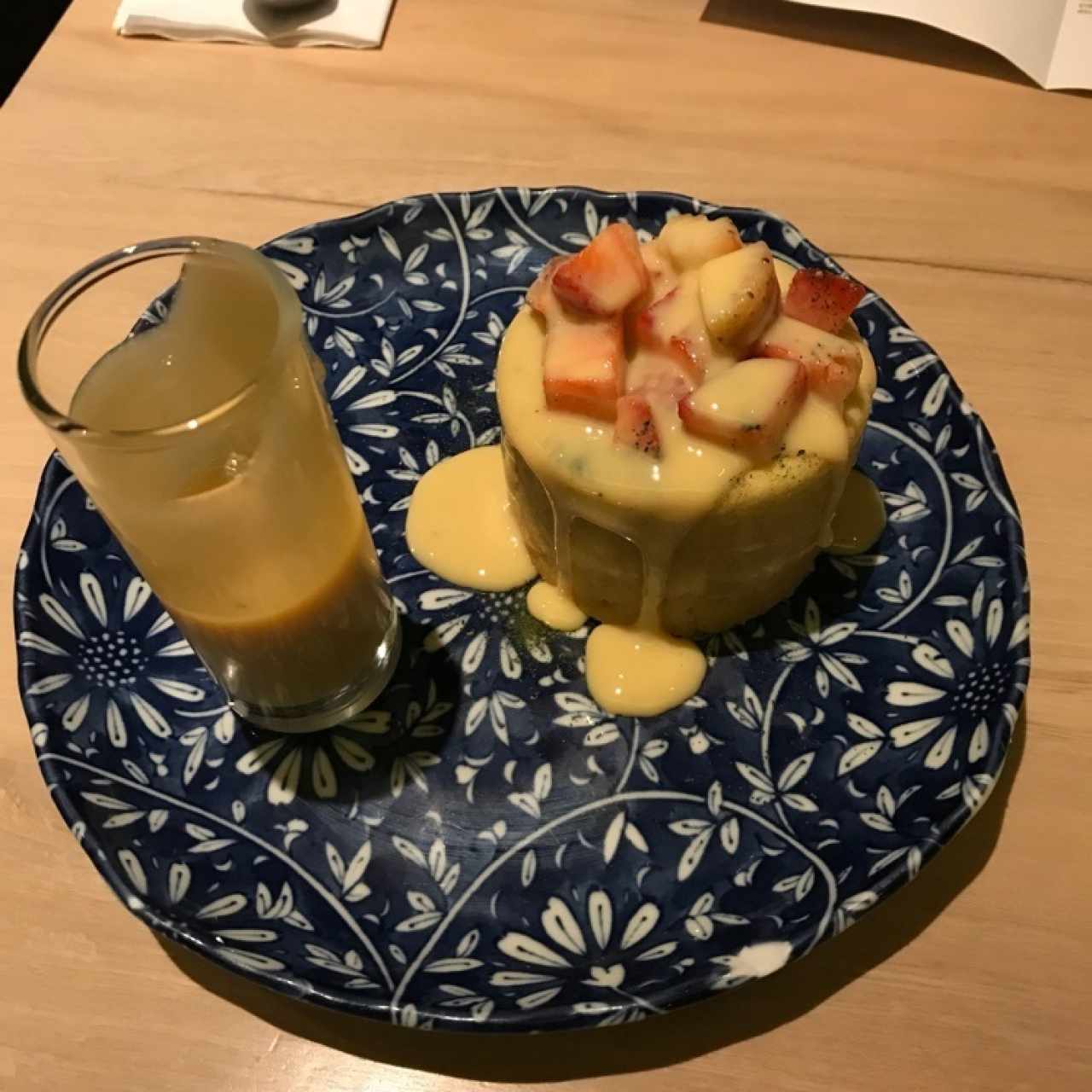 Tarta de fresas y te verde 