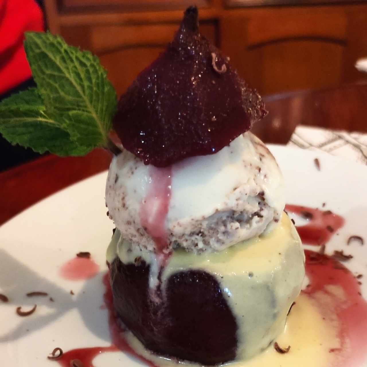 pera con helado 