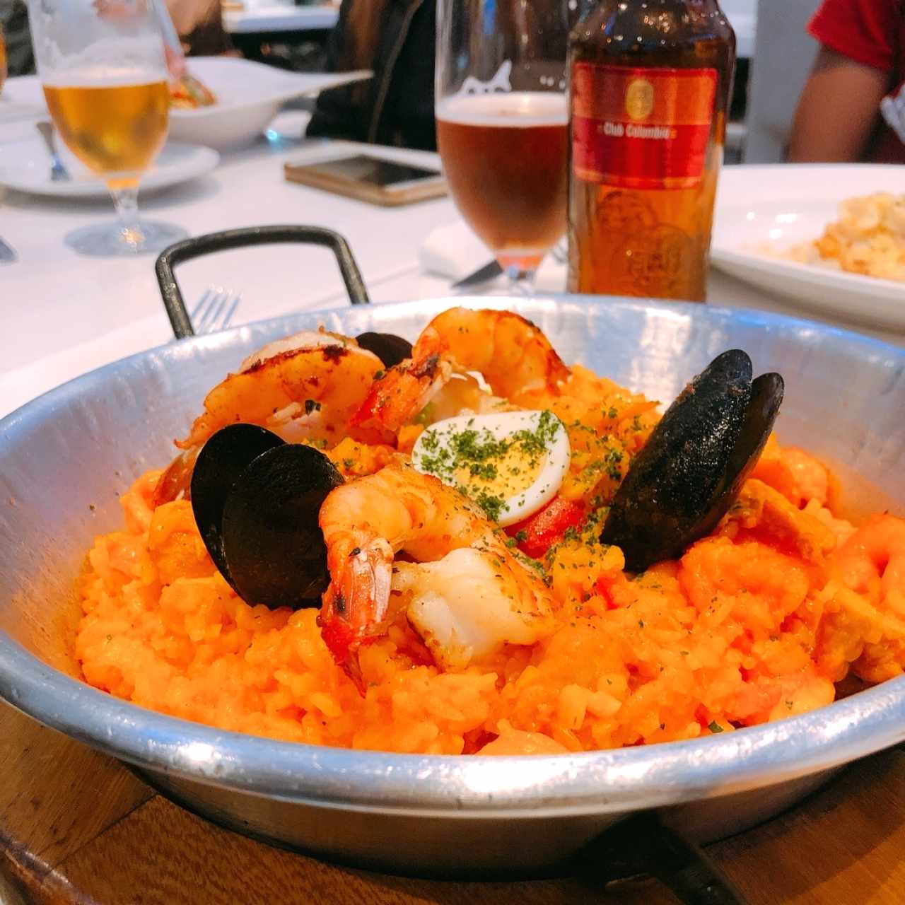 Paella pesquera 