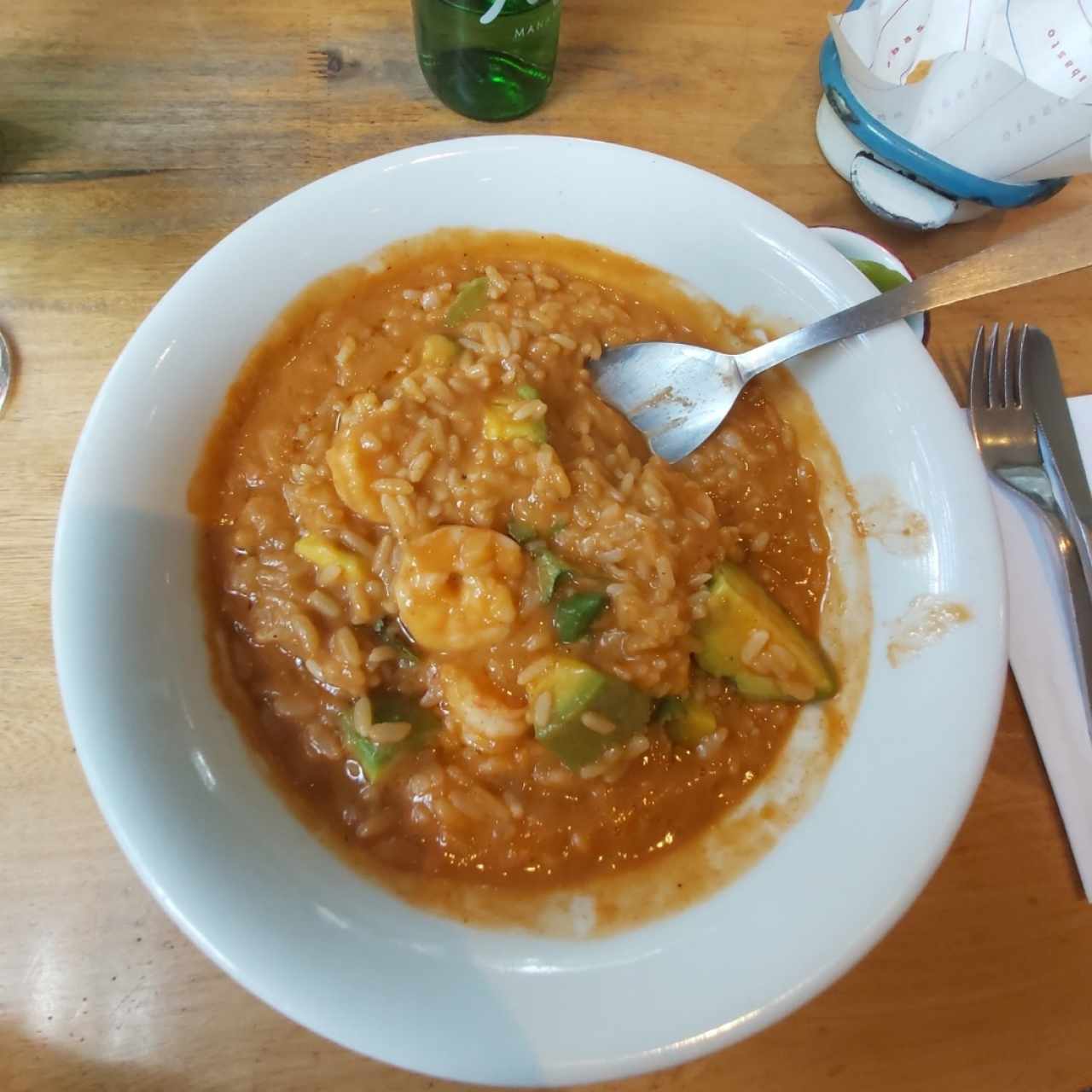 Arroz caldoso de camarón