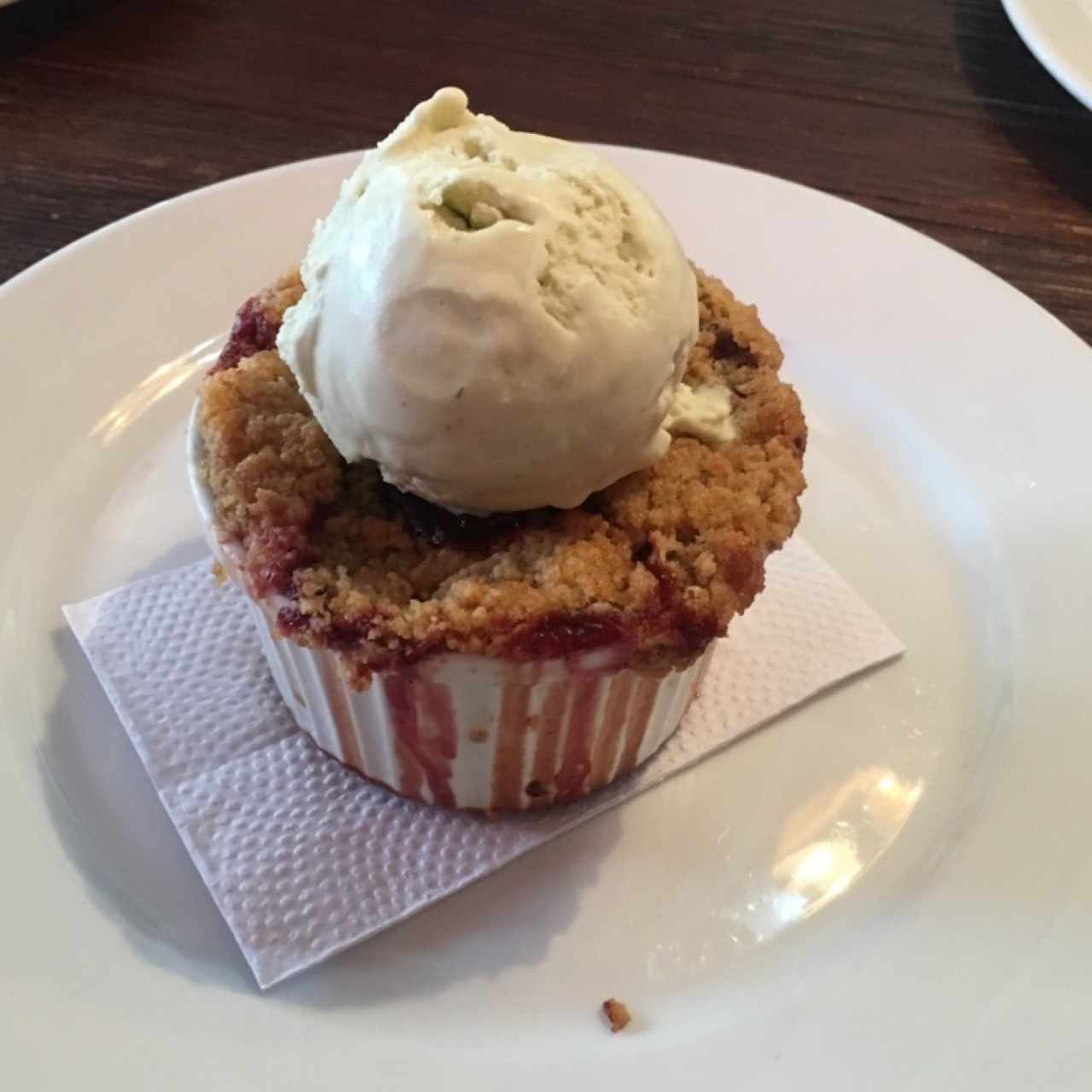 Crumble de frutos rojos